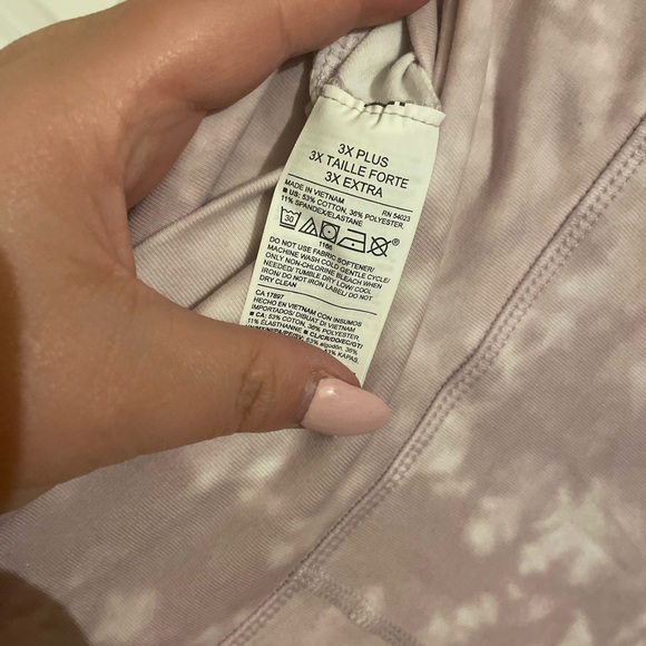 OLD NAVY 3x Pink Marble Leggings w/ Ankle Cut-Outs - Picture 3 of 4